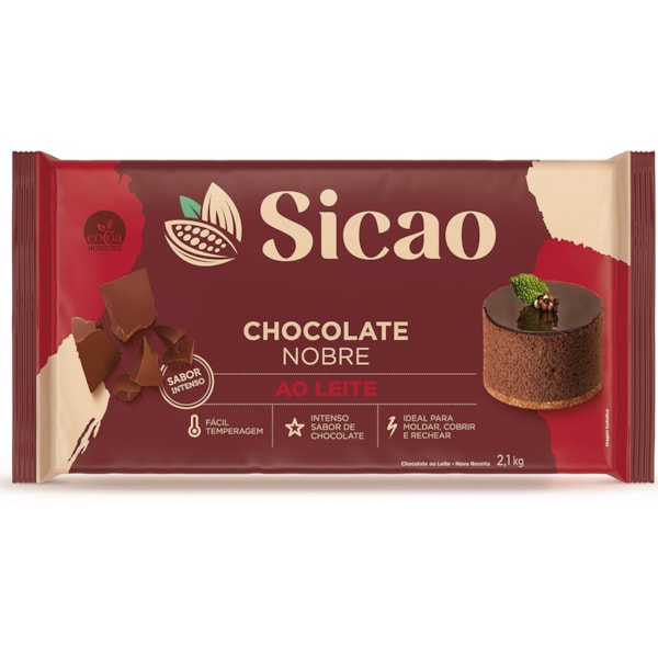 image Chocolate Ao Leite Barra 2,1Kg Sicao Nobre