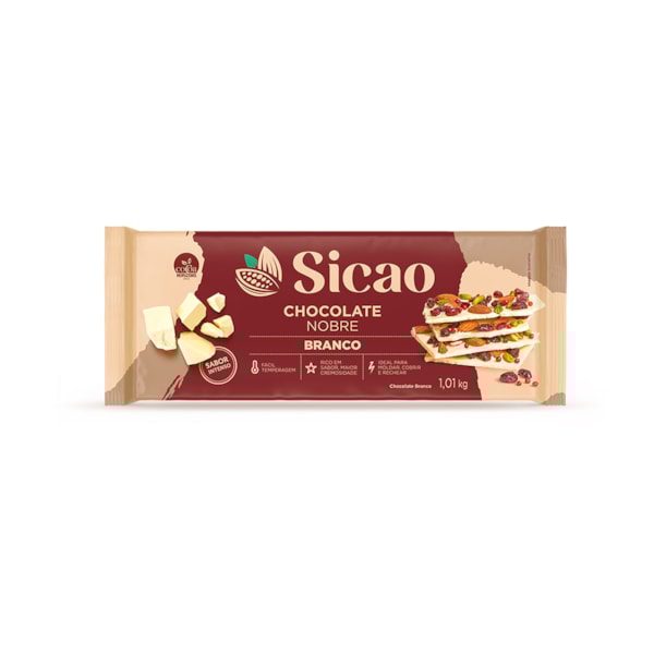image Chocolate Branco Barra 1,01Kg Sicao Nobre