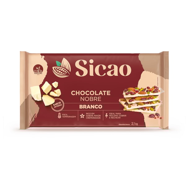 image Chocolate Branco Barra 2,1Kg Sicao Nobre