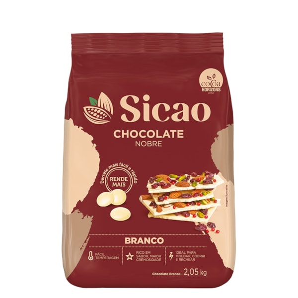 image Chocolate Branco Gotas 2,05Kg Sicao Nobre