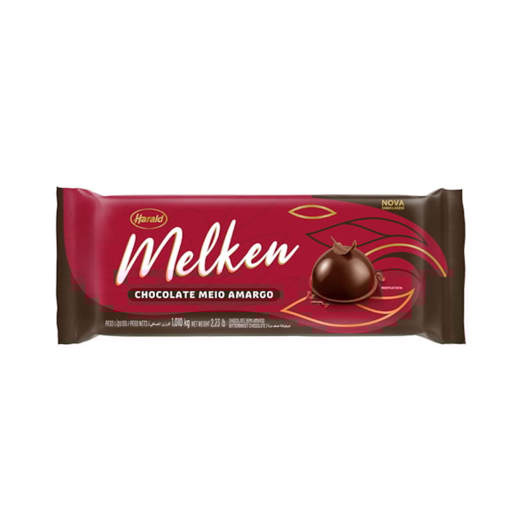 image Chocolate Meio Amargo Barra 1,01Kg Melken Harald