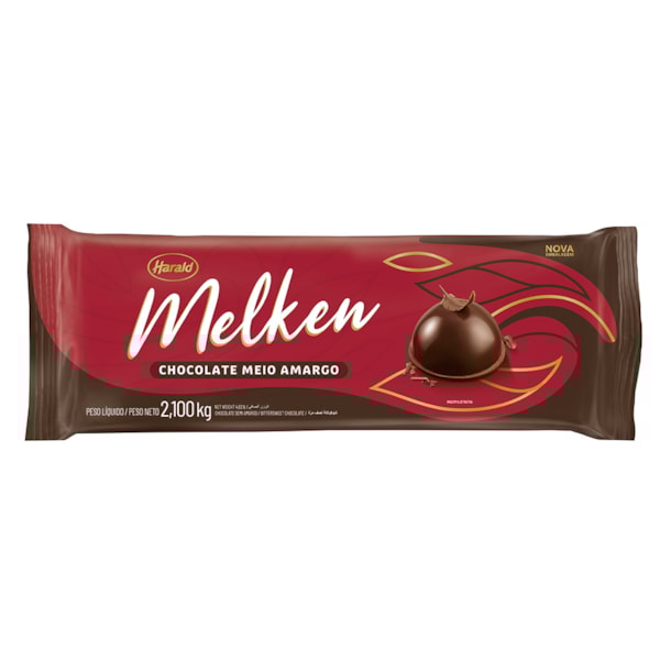image Chocolate Meio Amargo Barra 2,1Kg Melken Harald