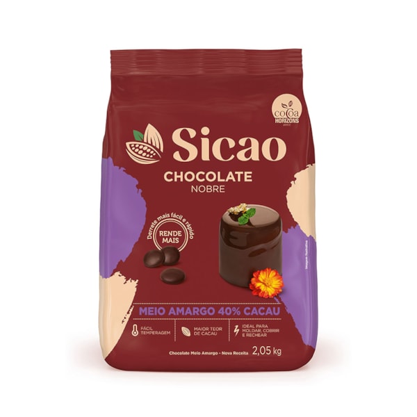 image Chocolate Meio Amargo Gotas 2,05Kg Sicao Nobre
