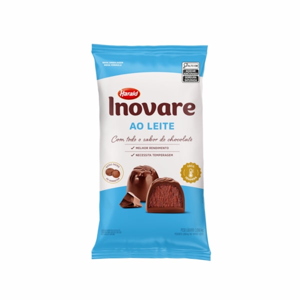 image Cobertura Chocolate Ao Leite Gotas Inovare 2,05Kg Harald