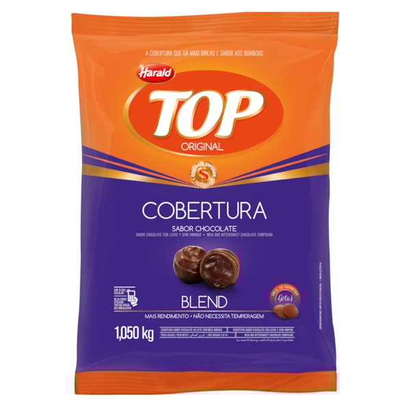 image Cobertura Chocolate Blend Gotas 1,01Kg Top Harald