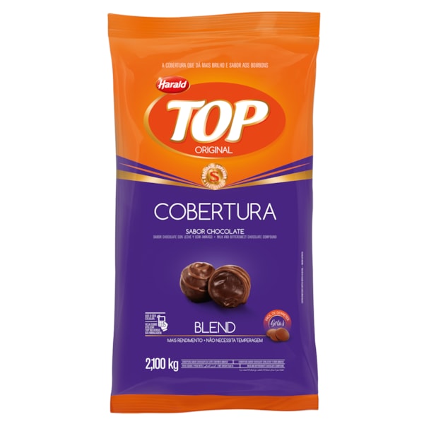 image Cobertura Chocolate Blend Gotas 2,05Kg Top Harald