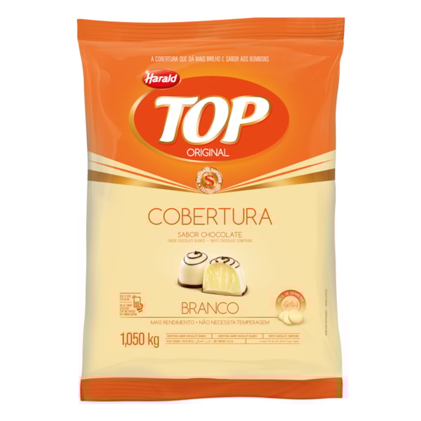 image Cobertura Chocolate Branco Gotas 1,01Kg Top Harald