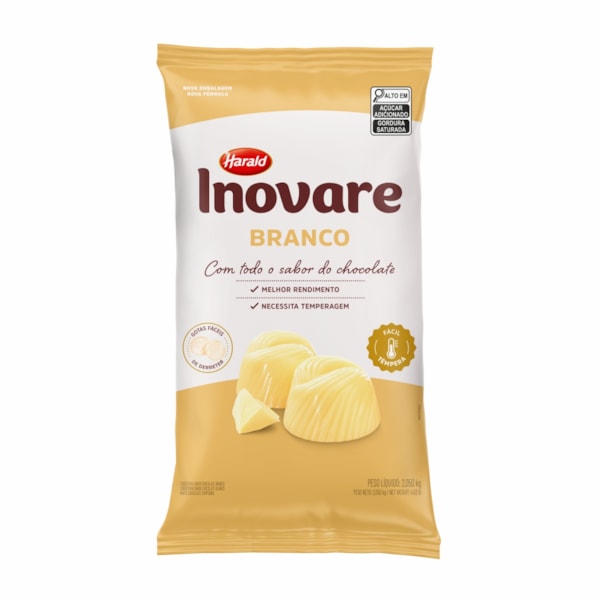 image Cobertura Chocolate Branco Gotas Inovare 2,05Kg Harald