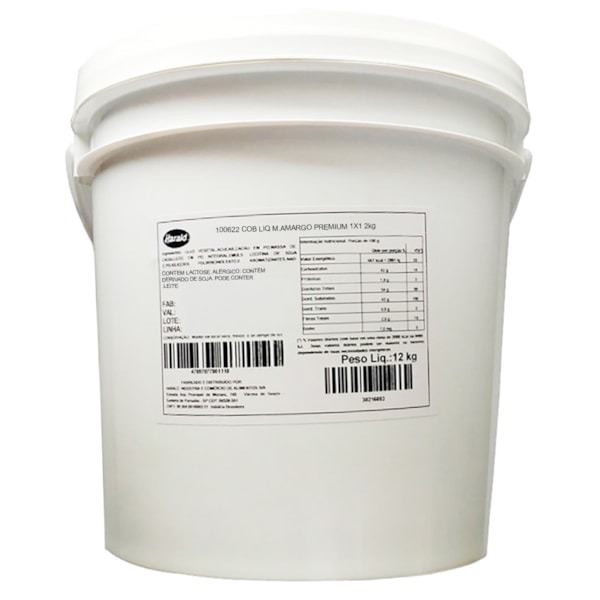 image Cobertura Liquida Chocolate Meio Amargo Premium 12Kg Harald