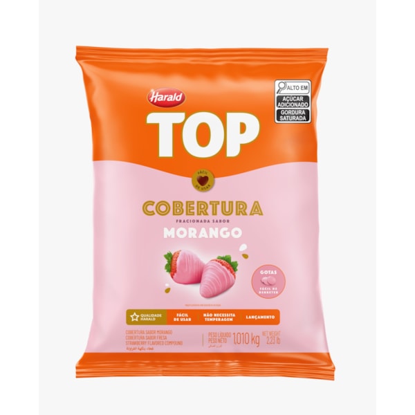 image Cobertura Morango Gotas 1,01 Kg Top Harald