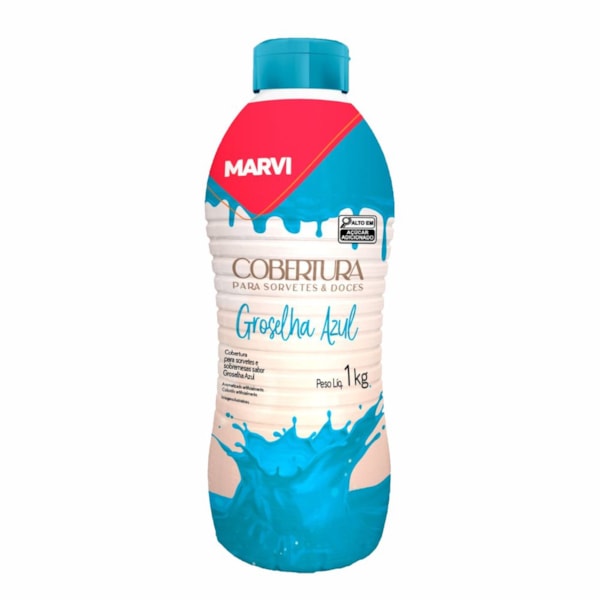 image Cobertura P/Sorvete Groselha Azul Marvi 1Kg
