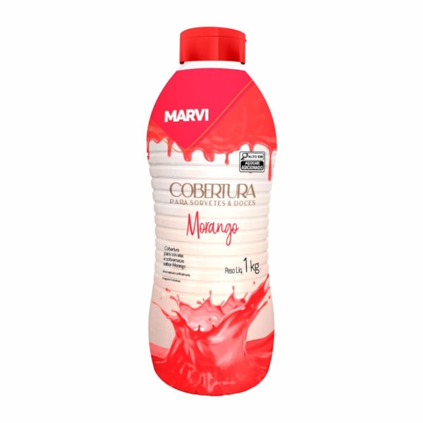 image Cobertura P/Sorvete Morango Marvi 1Kg