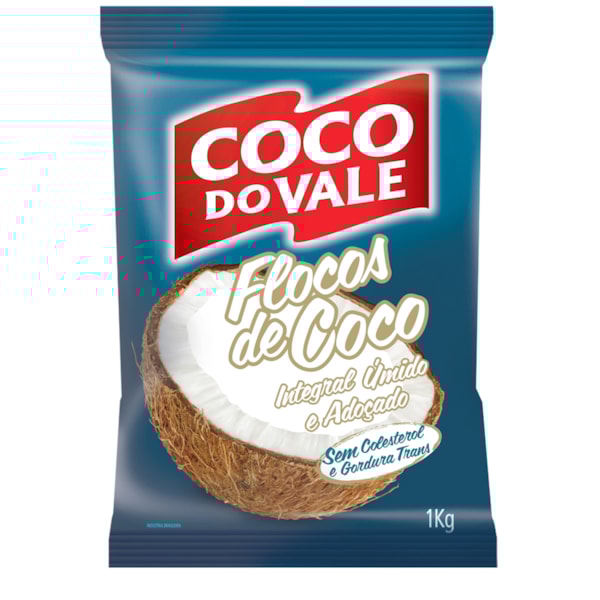 image Coco Flocos 1Kg Úmido E Adoçado Coco Do Vale