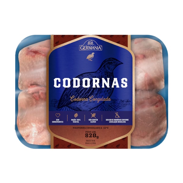 image Codorna Congelada Villa Germânia 820G Bdj C/4 Und
