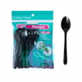 image Colher Refeição Preto Plastjet 50Un