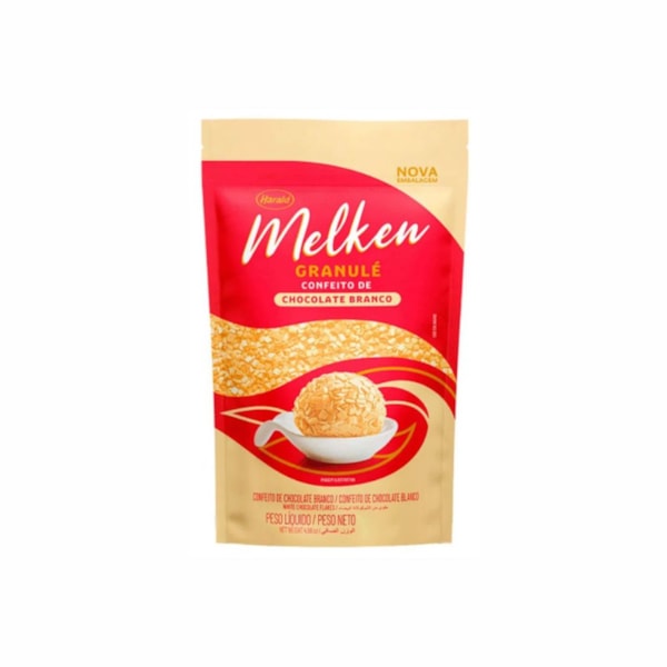 image Confeito de Chocolate Branco 400 Gr Granule Melken Harald