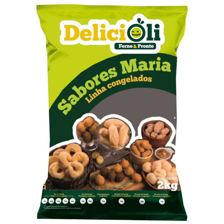 image Coxinha De Frango C/ Requeijão Congelada 25G Delicioli 2Kg