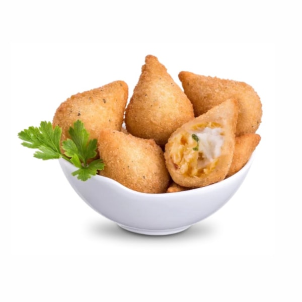 image Coxinha De Frango Creme Queijo Mandioca Congelado 20Gr Oyshi 2Kg