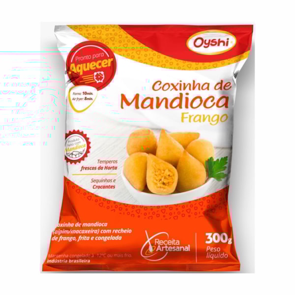 image Coxinha De Frango Mandioca Congelada Frita 18Gr Oyshi 300G