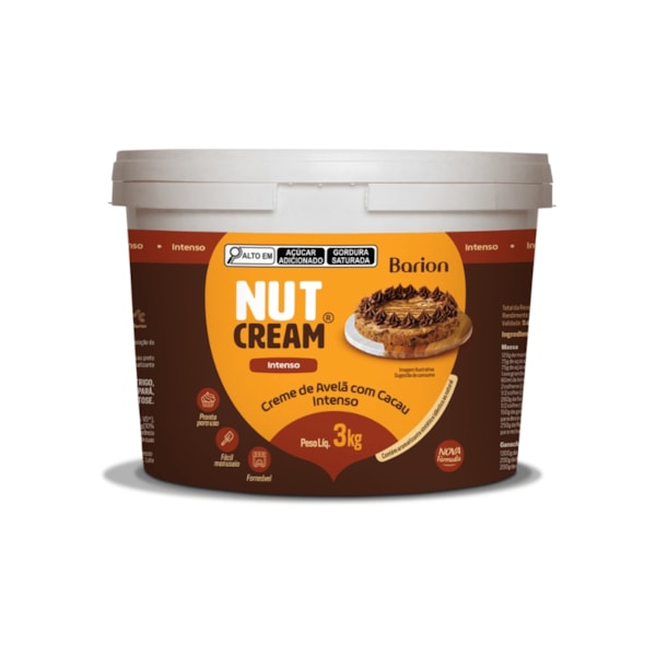 image Creme de Avelã com Cacau Nutcream Intenso Barion 3Kg