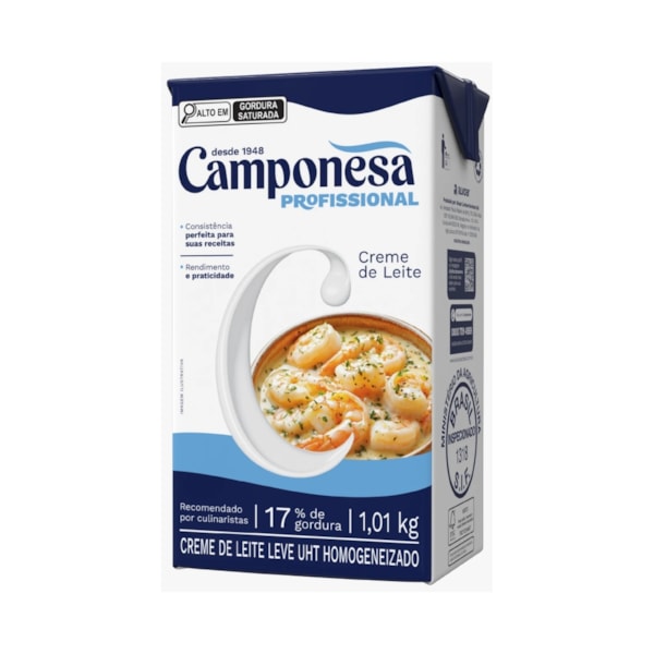 image Creme de Leite 1,01 Kg Camponesa 17% de Gordura
