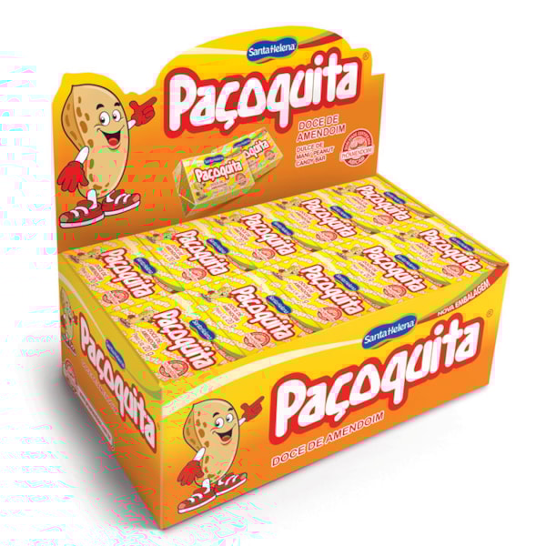 image Doce Paçoquita Tablete Embalada Santa Helena 50 X 20G