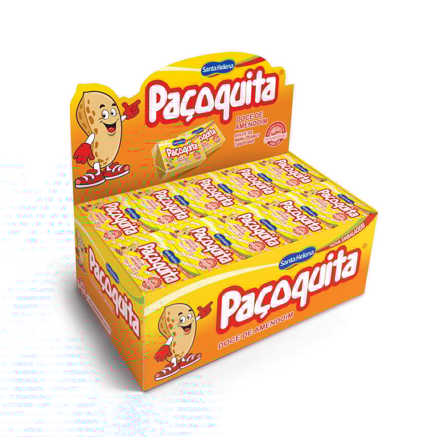image Doce Paçoquita Tablete Embalada Santa Helena 50 X 20G