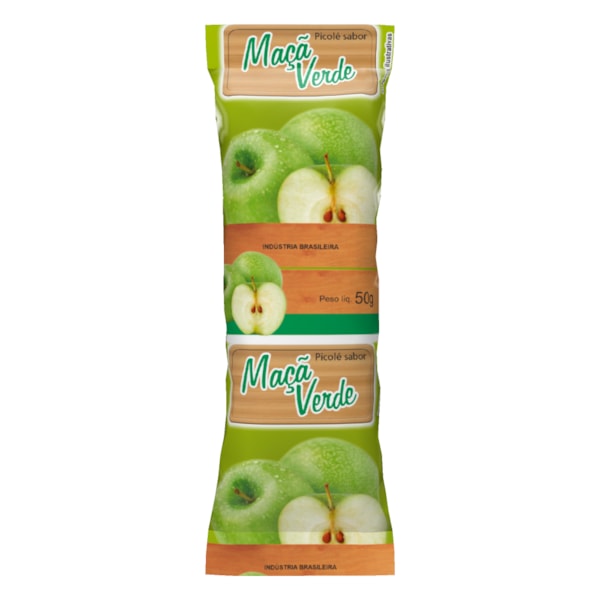 image Emb. P/Picolé Maca Verde 290Un 6,7 X 19Cm Bopp Perolizado Rio Novo