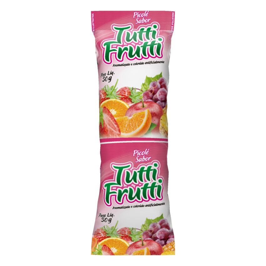 image Emb. P/Picolé Tutti Fruti 290Un 6,7 X 19Cm Bopp Perolizado Rio Novo