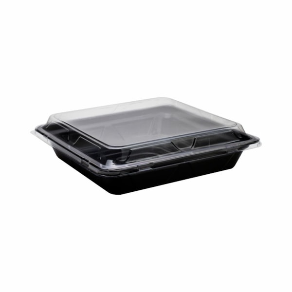 image Embalagem Oriental 2,03Lt Quadrada Com Tampa 27,3X27,3X4,8Cm Dpcpack 100Un Dp05B