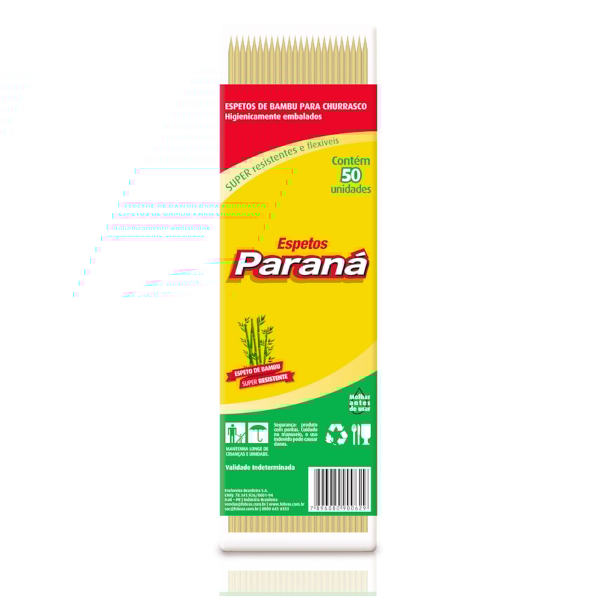 image Espeto De Bambu Paraná 25Cm 50Un
