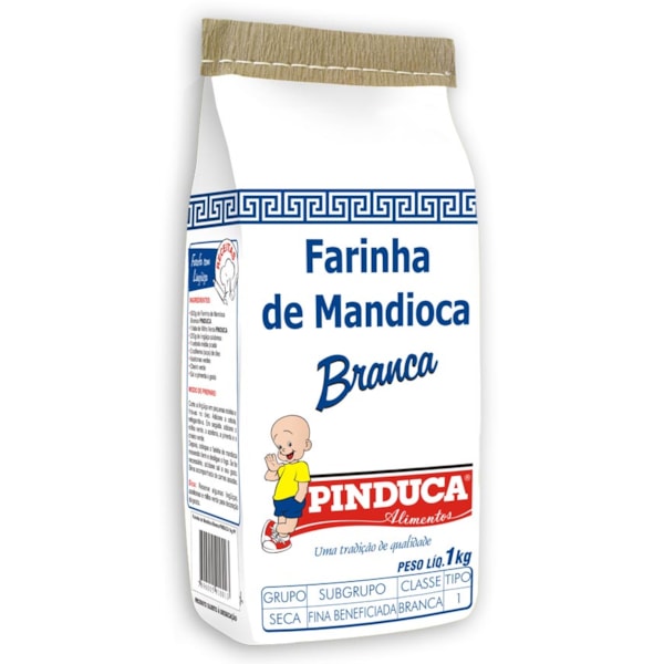 image Farinha Mandioca Branca Fina 1 kg Papel Pinduca