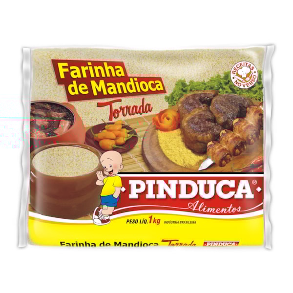 image Farinha Mandioca Torrada 1Kg Plástico Pinduca