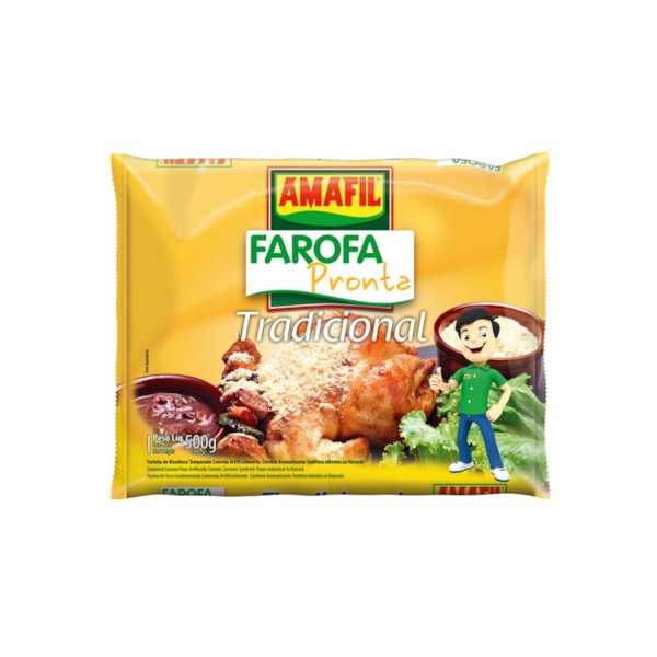 image Farofa Mandioca Tradicional Amafil 500G