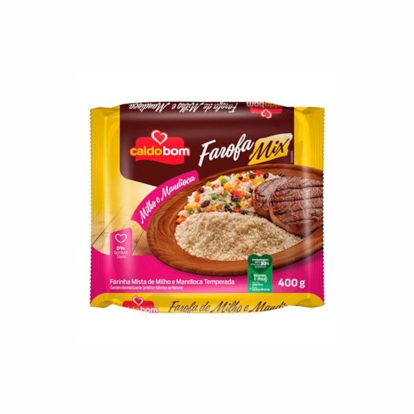image Farofa Mix De Milho E Mandioca Caldo Bom 400G