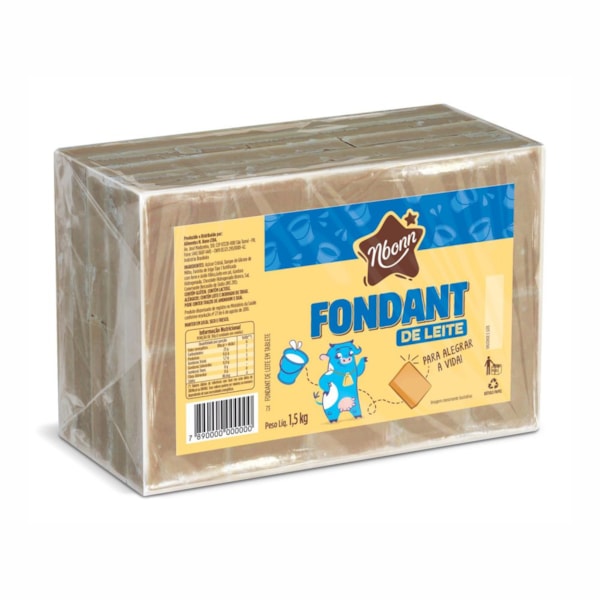 image Fondant De Leite Nbonn 1,5Kg Pacote 50Un