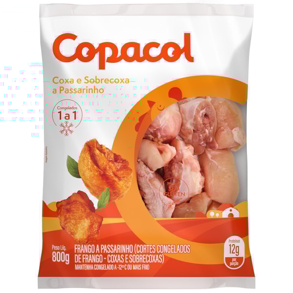 image Frango - Coxa E Sobrecoxa A Passarinho Iqf Copacol 800G