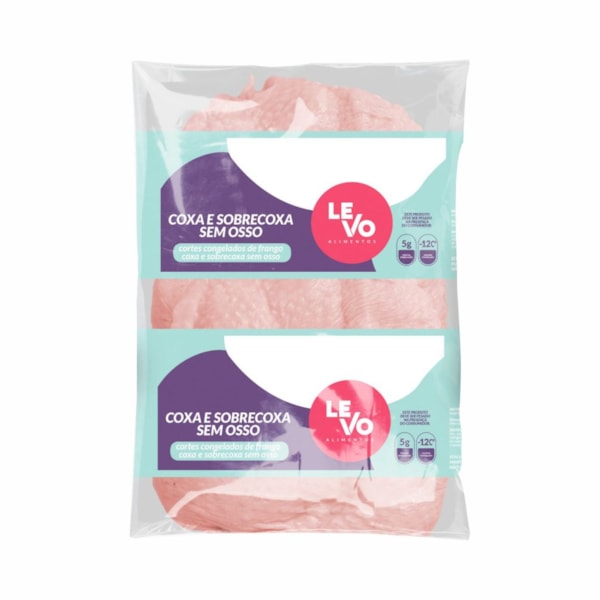 image Frango - Coxa E Sobrecoxa Sem Osso Com Pele Levo +/- 1Kg