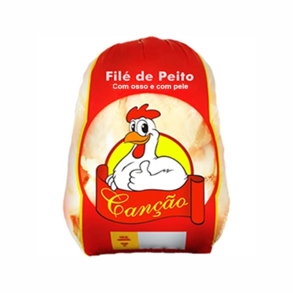 image Frango - Peito Com Osso E Com Pele Canção Pacote