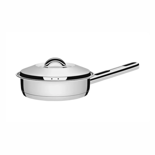 image Frigideira 28Cm 4,4L Aço Inox com Tampa Tramontina Un