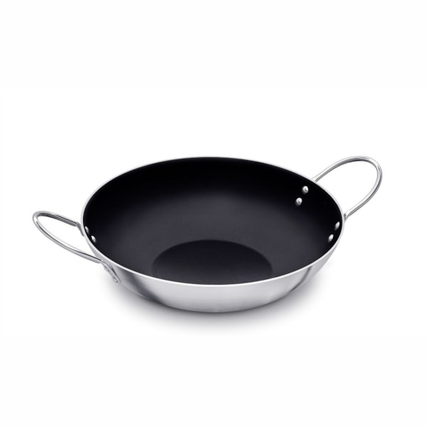 image Frigideira 35Cm 5,2L Wok Antiaderente Asa Cromada Abc