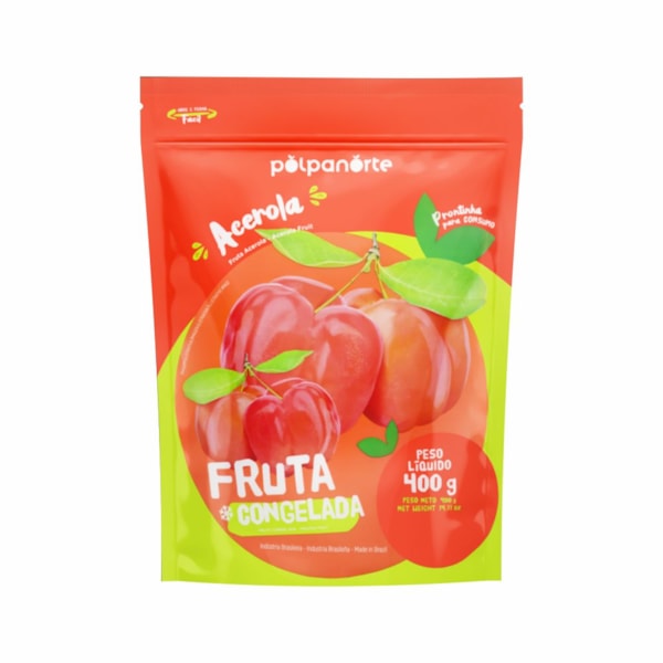 image Fruta Congelada Acerola Inteira Iqf Polpanorte 400G