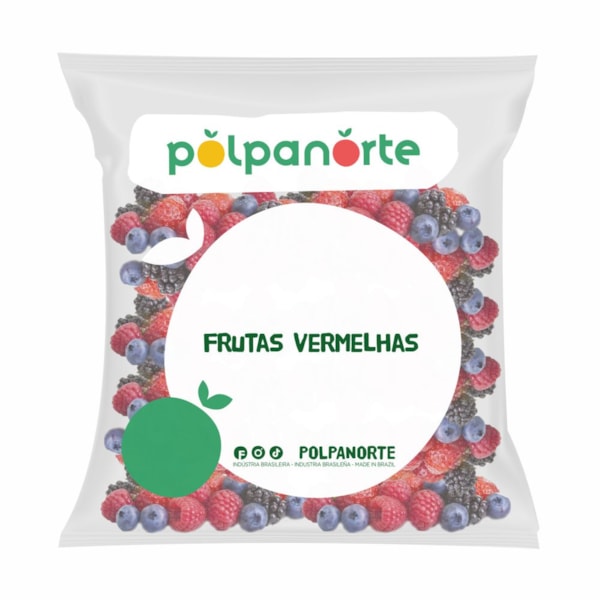 image Fruta Congelada Mix Frutas Vermelhas (Morango Amora Mirtilo E Framboesa) Iqf Polpanorte 1,02Kg