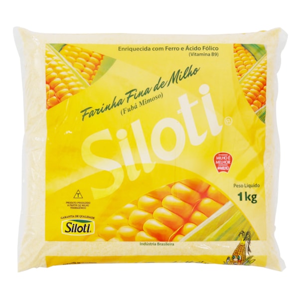 image Fubá Amarelo Mimoso Fino Siloti 1Kg