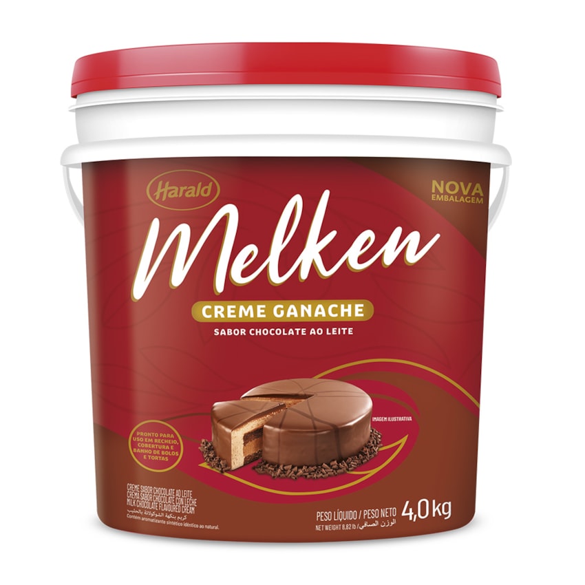 image Ganache Chocolate Ao Leite 4Kg Melken Harald