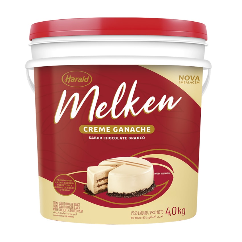 image Ganache Chocolate Branco 4Kg Melken Harald