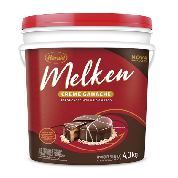 image Ganache Chocolate Meio Amargo 4Kg Melken Harald