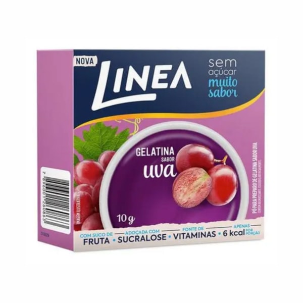 image Gelatina Sem Açúcar Uva Linea 10G