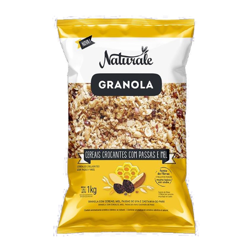 image Granola Cereais Crocantes Com Passas E Mel Naturale 1Kg