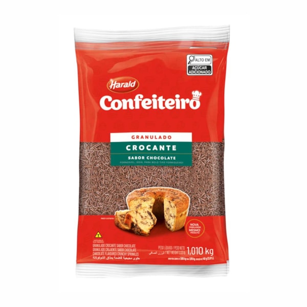 image Granulado Crocante Forneável Chocolate Preto 1,01Kg Confeiteiro Harald